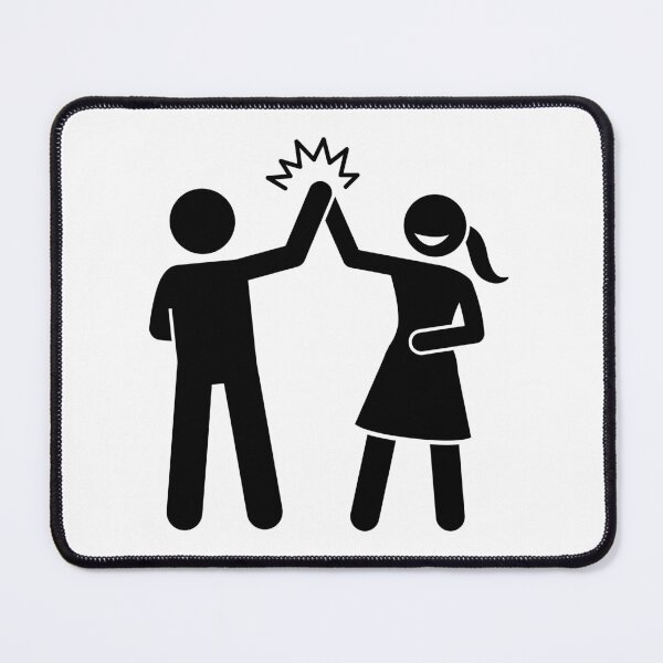 Item preview, woman High Five With A Man - Stickman Black Version designed and sold by Stickman--.