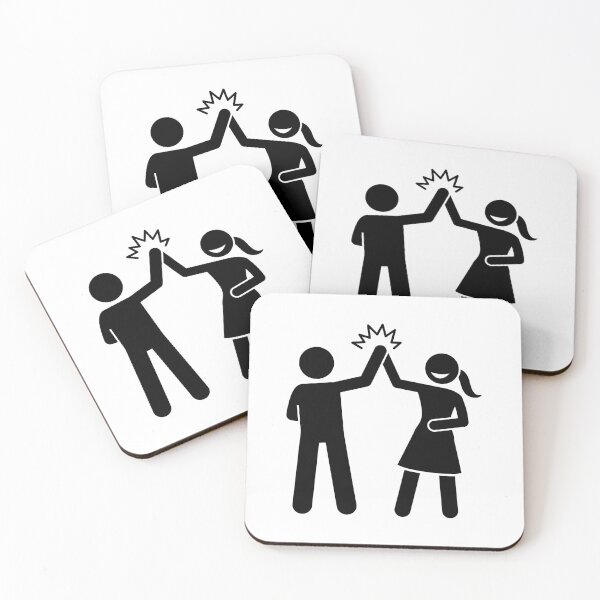 Item preview, woman High Five With A Man - Stickman Black Version designed and sold by Stickman--.