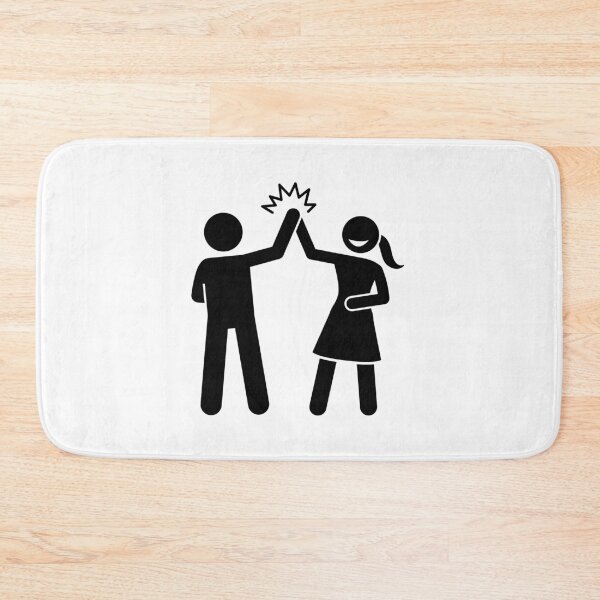 Item preview, woman High Five With A Man - Stickman Black Version designed and sold by Stickman--.