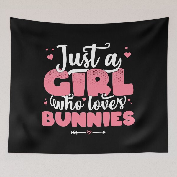 Item preview, Just A Girl Who Loves Bunnies - Cute rabbit lover gift print designed and sold by theodoros20.