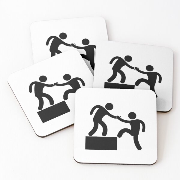 Item preview, Friend Help Pulling Friend Going Up - Stickman Black Version designed and sold by Stickman--.