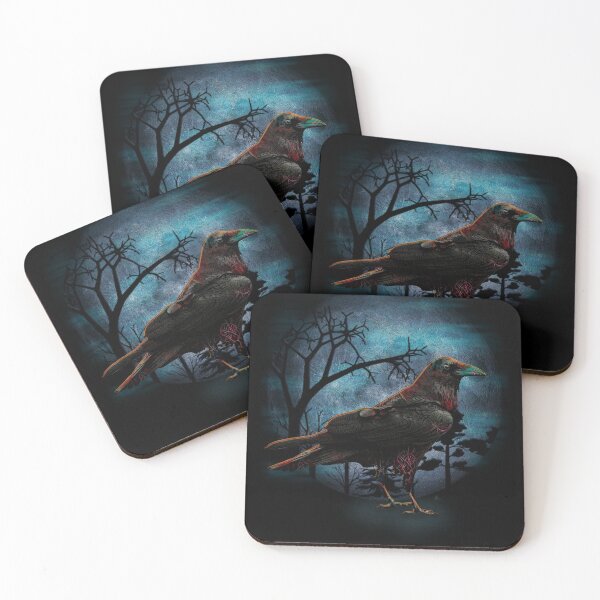 Item preview, Dreary Midnight | Midnight Raven | Moon Raven | Nevermore | Horror Raven | TM11 designed and sold by triciakitty.