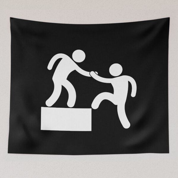 Item preview, Friend Help Pulling Friend Going Up - Stickman White Version designed and sold by Stickman--.
