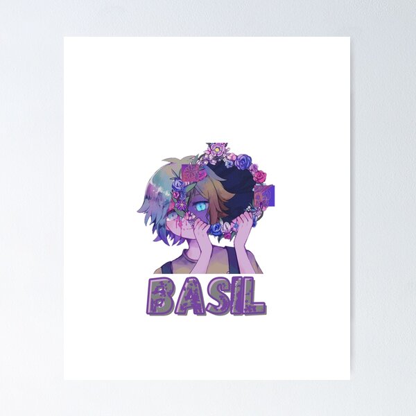 Omori Basil And Folower Sticker - Omori Basil And Folower Poster | Greeting  Card