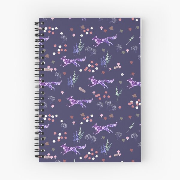 Item preview, Fox With Wildflowers Dark Blue - Daisy Flowers designed and sold by Stepingston.