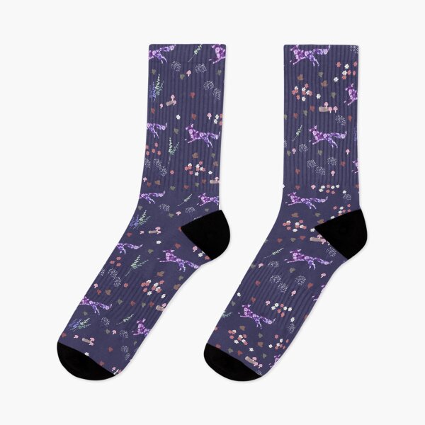 Item preview, Fox With Wildflowers Dark Blue - Daisy Flowers designed and sold by Stepingston.