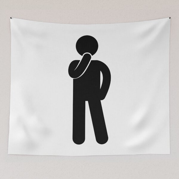 Item preview, Man Thinking - Stickman Black Version designed and sold by Stickman--.