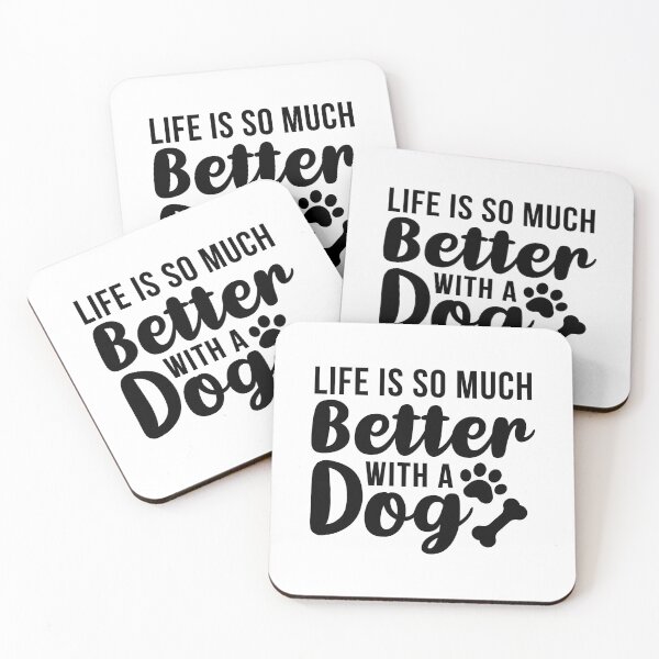 Item preview, Life Is So Much Better With a Dog (Black) designed and sold by FilipeFerreira.