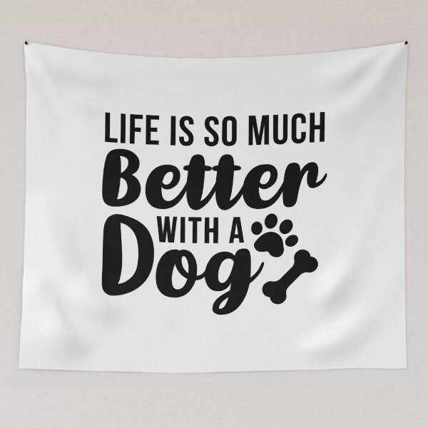 Item preview, Life Is So Much Better With a Dog (Black) designed and sold by FilipeFerreira.