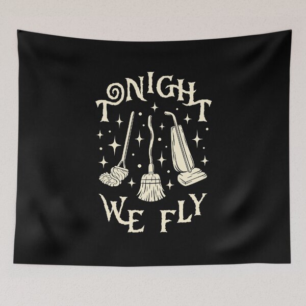 Item preview, Hocus Pocus Tonight We Fly Witch Brooms Vintage Halloween T-Shirt designed and sold by EKGifts.