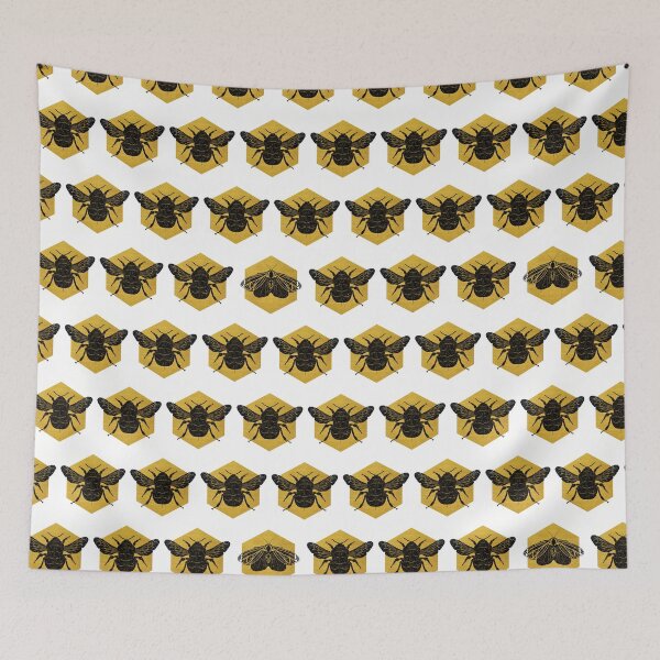 Item preview, Linocut beehive designed and sold by Alexandra Hrincu.
