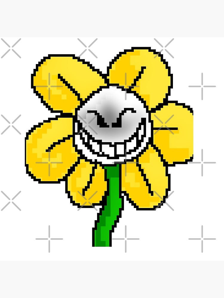 Flowey Undertale - Flowey Undertale Pixel Logo - Pin