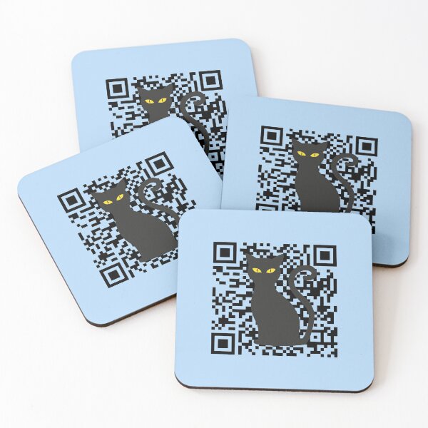 Item preview, Black Cat Peeking Qr Generator, You Asleep Yet? designed and sold by DiensDesign.