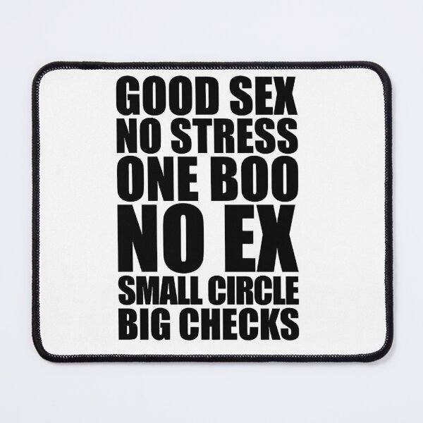 Item preview, Good Sex,No Stres,OneBoo,No EX,Small Circle, Big Checks designed and sold by JadremToys.