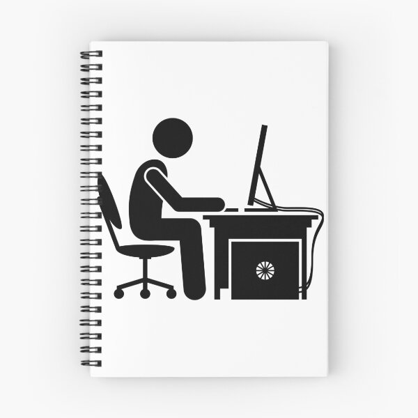Item preview, Man Using Computer - Stickman Black Version designed and sold by Stickman--.