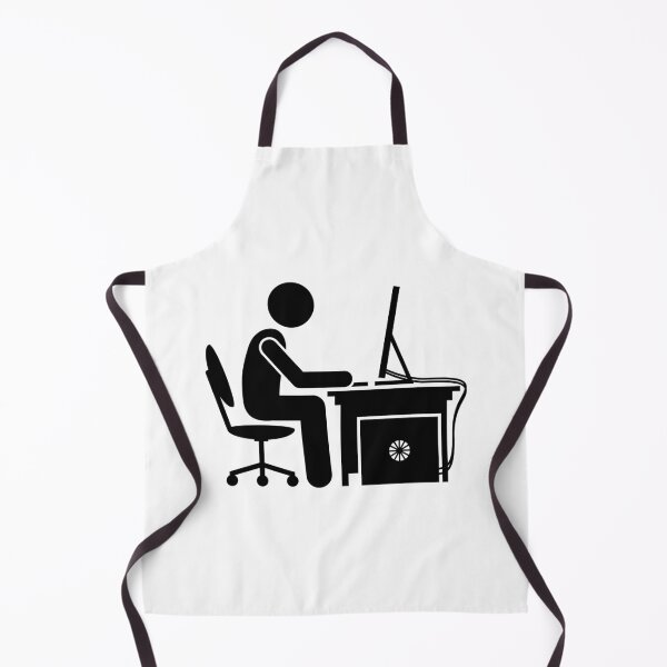Item preview, Man Using Computer - Stickman Black Version designed and sold by Stickman--.