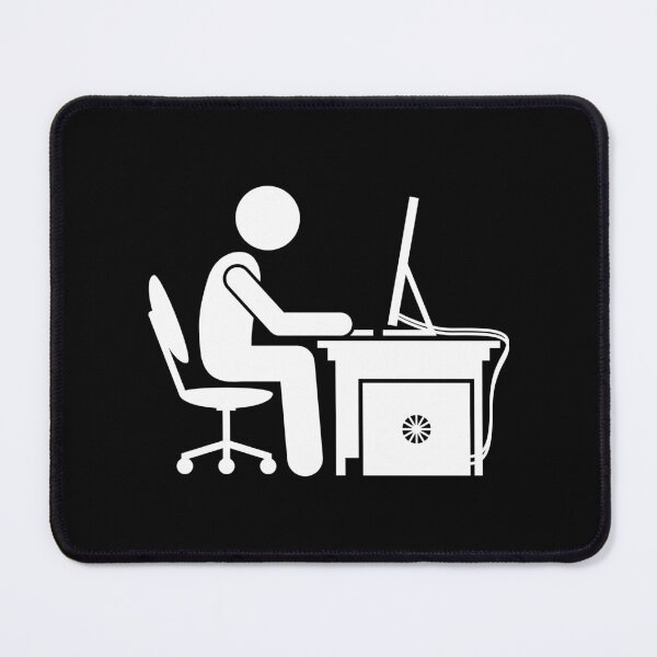 Item preview, Man Using Computer - Stickman Black Version designed and sold by Stickman--.