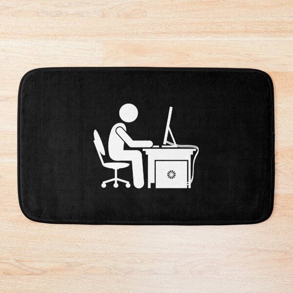 Item preview, Man Using Computer - Stickman Black Version designed and sold by Stickman--.