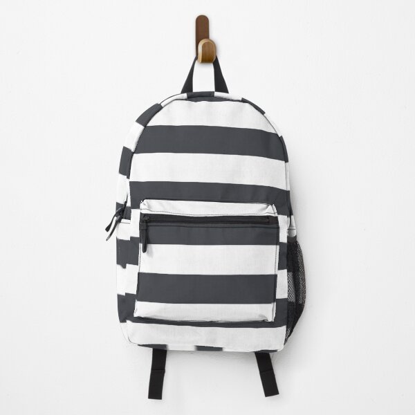 Item preview, Dark Gray and White Large Horizontal Cabana Tent Stripe designed and sold by podartist.