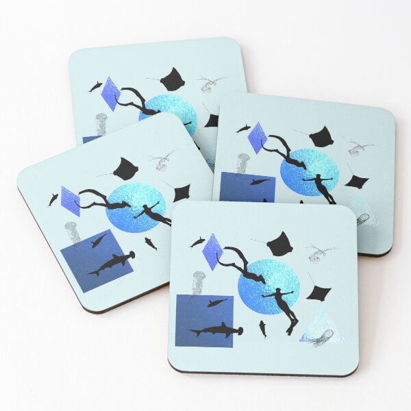 Item preview, Freediving Couple in Ocean designed and sold by Arkneer.