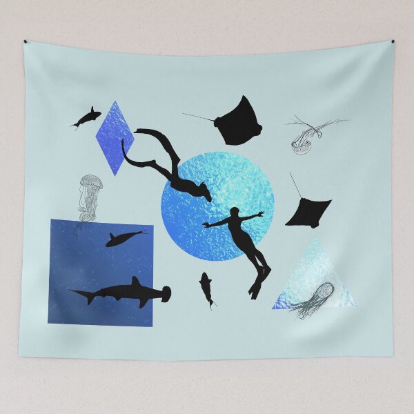 Item preview, Freediving Couple in Ocean designed and sold by Arkneer.