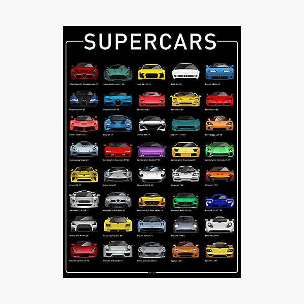 Item preview, Super Cars (B) designed and sold by Alt_ Illustrations.
