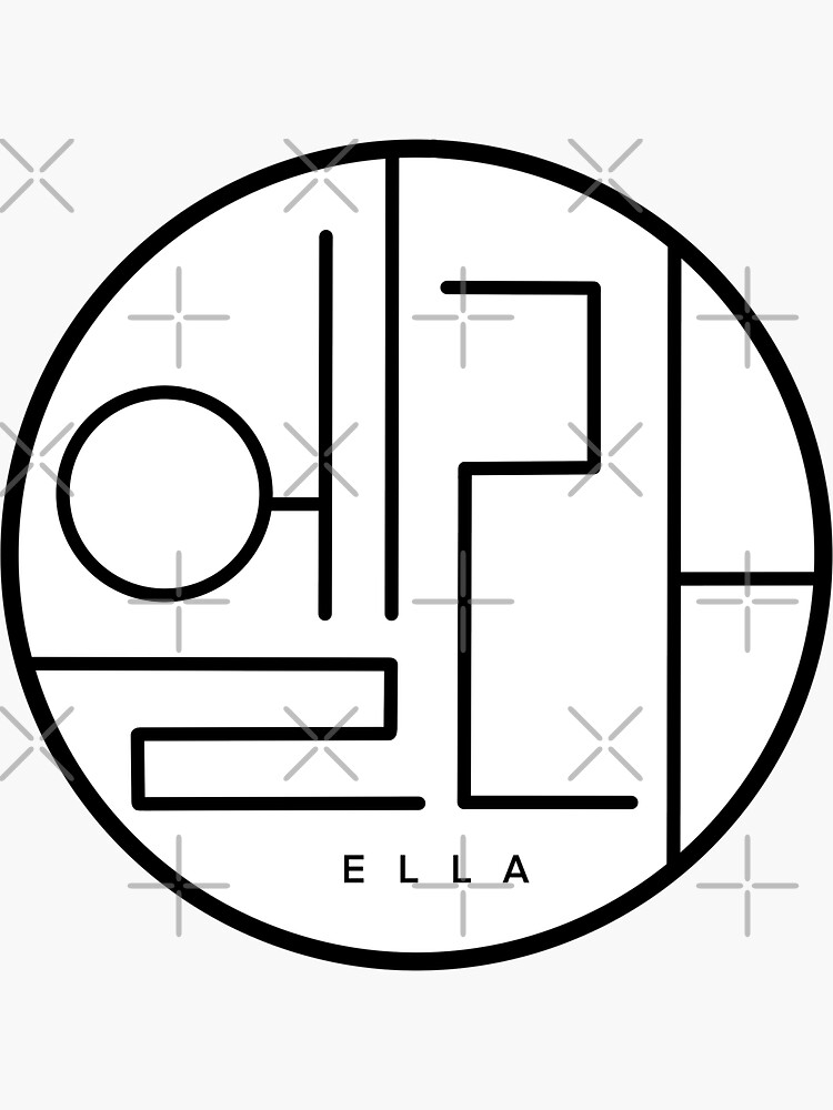 "ELLA name in Korean, my name in Korean, Hangul, Korean Letter stamp
