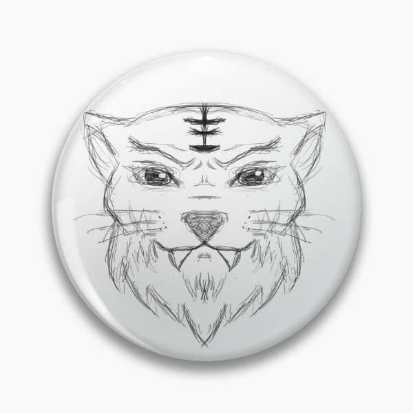 Item preview, Arte de línea abstracta de tigre designed and sold by STRplatinum.