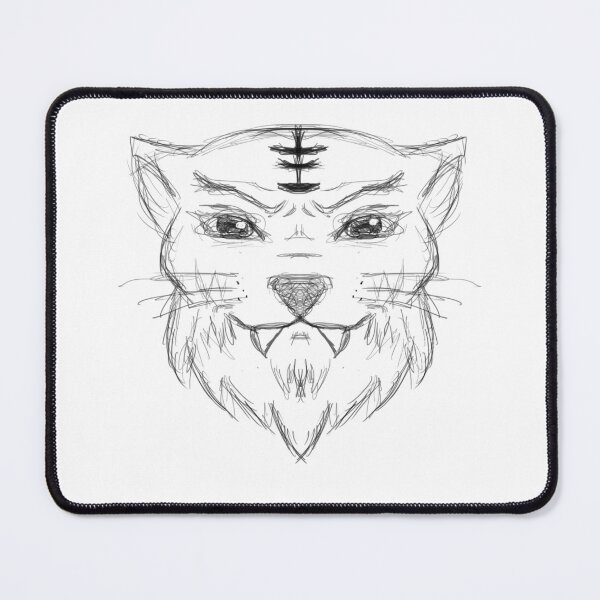 Item preview, Tiger abstract line art  designed and sold by STRplatinum.