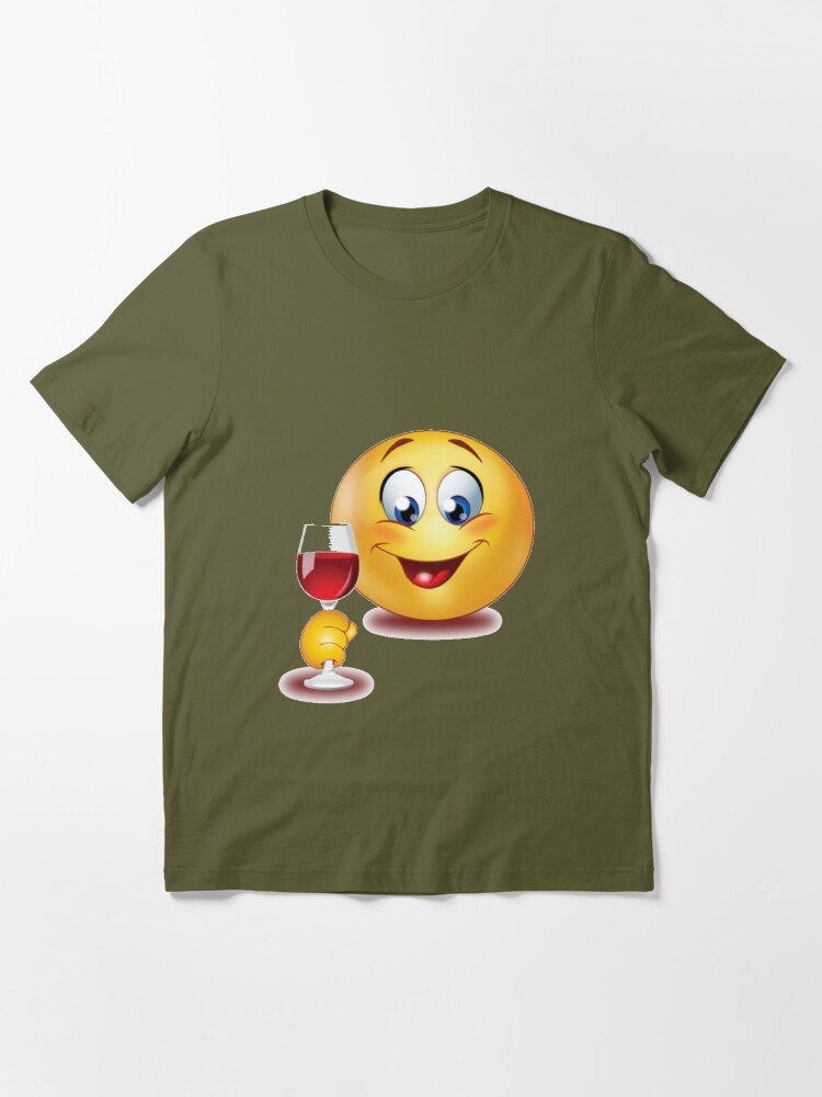 Yellow Funny Emoji Wine Anxiety Sad Poster for Sale by myzpooh