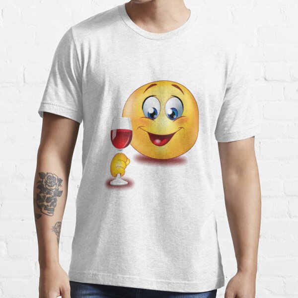 Yellow Funny Emoji Wine Anxiety Sad Poster for Sale by myzpooh