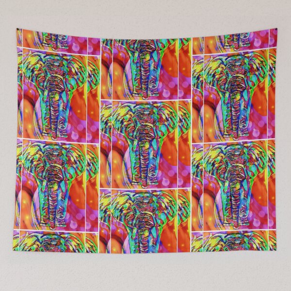 Item preview, Psychedelic Elephant 1 designed and sold by TeaFairy Art.