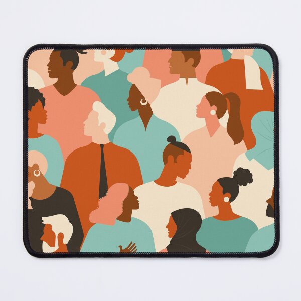 Item preview, Multi-ethnic crowd of people in trendy hipster clothes designed and sold by AngelinaBambina.