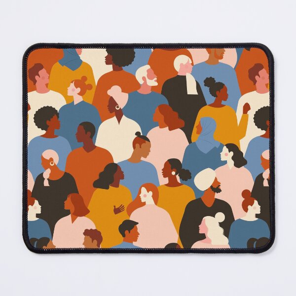 Item preview, Crowd of young and elderly men and women in trendy hipster clothes. Diverse group of stylish people standing together. Society or population, social diversity. Flat cartoon illustration. designed and sold by AngelinaBambina.
