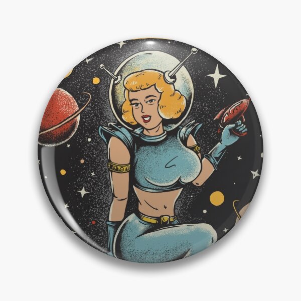 Space Adventure - Pin Up Astronaut Girl Pin