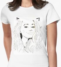 Sabrina Carpenter Drawing Art Women's Fitted T-Shirt