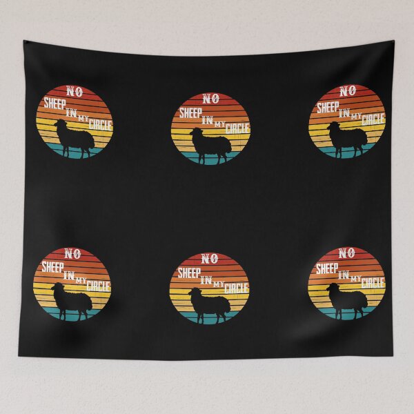 Item preview, No Sheep In My Circle. Retro Style Funny Sheep designed and sold by Mohamedprf.