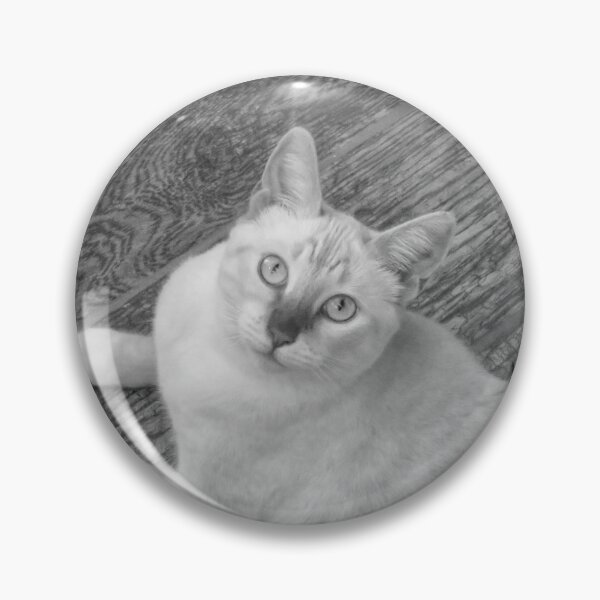 Item preview, Red Point Siamese Cat on Grey Floor BW designed and sold by Elisabeth Lucas.