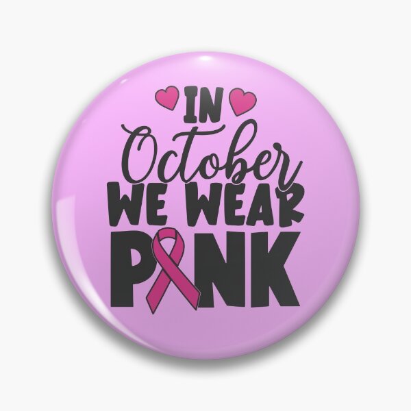 Item preview, In October We Wear Pink | Breast Cancer Awareness | Pink Ribbon & Heart Design designed and sold by PIODesign.