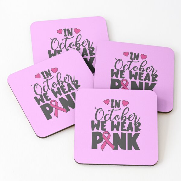 Item preview, In October We Wear Pink | Breast Cancer Awareness | Pink Ribbon & Heart Design designed and sold by PIODesign.