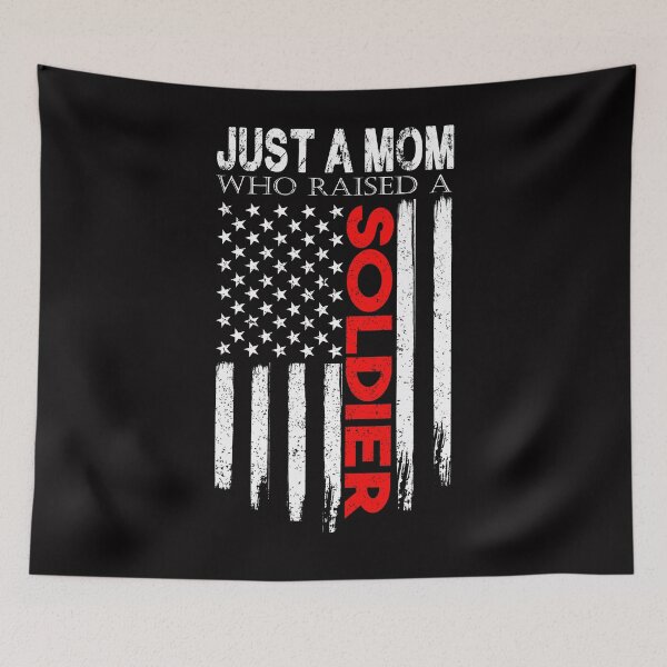 Item preview, Just a Mom Who Raised Soldier American Distressed Flag  designed and sold by mohmmed22.