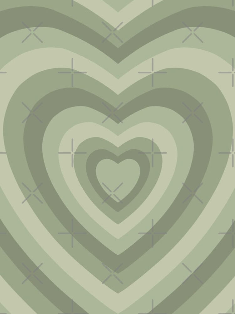 Thumbnail 4 of 4, iPhone Case, Aesthetic sage green rainbow hearts designed and sold by Pastel-PaletteD.