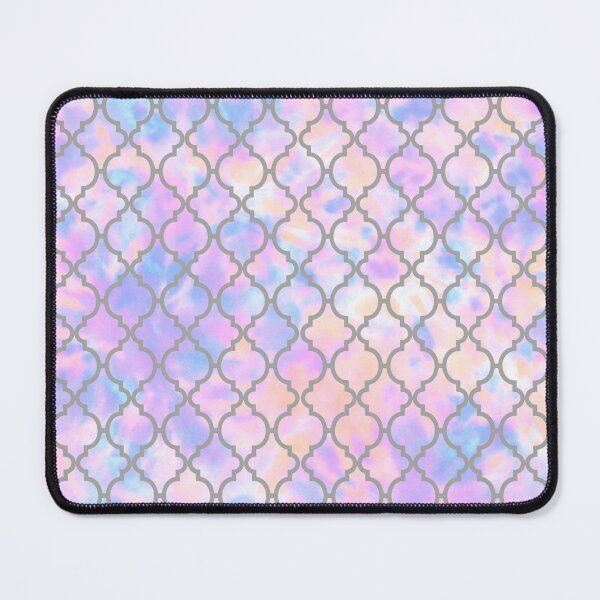 Item preview, Tie Dye Mixed Colors and Gray Moroccan trelli shapes pattern designed and sold by LamaraK.