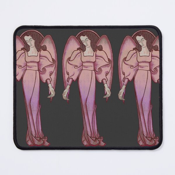 Item preview, Vintage Art Nouveau Pink Angel Drawing Illustration Stylized Image designed and sold by TrulyEpoque.