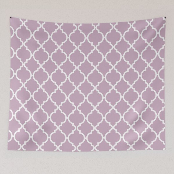 Item preview, Pastel Pink Purple Moroccan Trellis Pattern designed and sold by LamaraK.