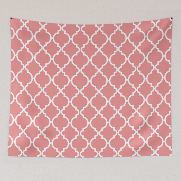 Item preview, Salmon Pink Moroccan Trellis Pattern designed and sold by LamaraK.