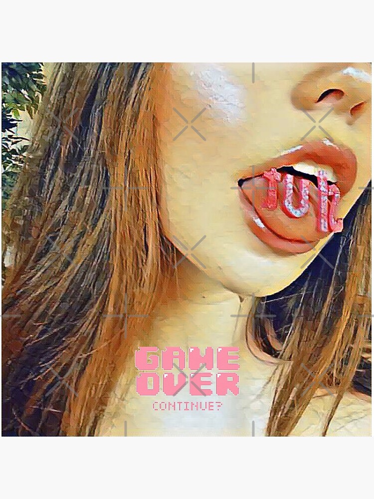 Belle Delphine Artwork with her tongue Poster