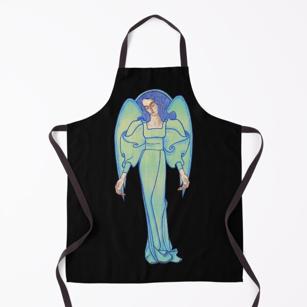 Item preview, Vintage Art Nouveau Pale Blue Angel Drawing Illustration Stylized Image designed and sold by TrulyEpoque.