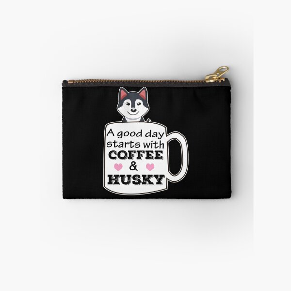 Item preview, a good day starts with coffee and husky, cute husky lover designed and sold by alaechamlal.