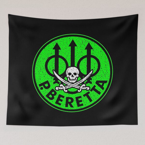 Item preview, Team Pietro Beretta Pistol Shotgun Rifle Pirate Operator - Retro 80's Neon Green designed and sold by Warhawk Designs.